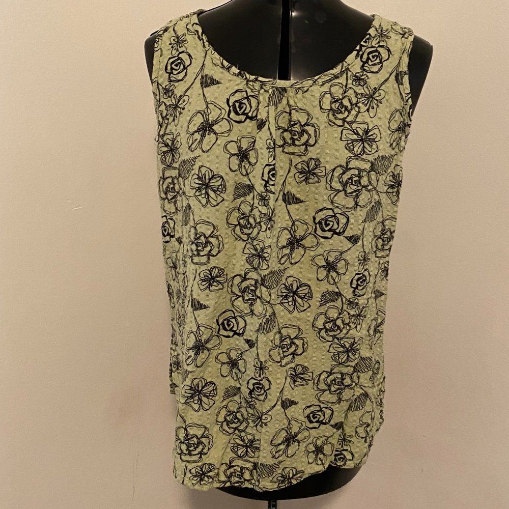 Nomadic Traders Boho Sleeveless Embordered Floral Womens Top Size L
